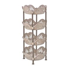 Этажерка Bursev Nostalgia цветок 5159 02 4 ярусная беж - фото