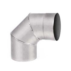 Коліно Вент-Устрій Ф150 90° нержавійка 1 мм - фото