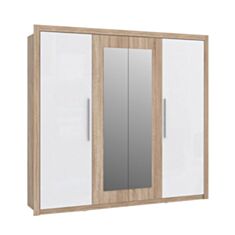 Шафа Julietta JLTS84S дуб сонома/білий глянець - фото