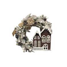 Вінок новорічний з декором Dashuri Шоколадний будинок №4 - фото
