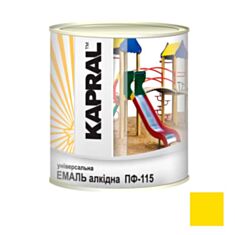 Емаль алкідна Kapral ПФ-115 універсальна жовта 0,9 кг - фото
