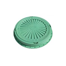 Люк каналізаційний Сезим А15 полімерний до 3 т зелений - фото