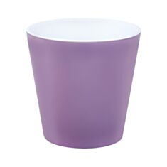 Горшок Алеана Деко со вставкой 16*15,5 см фиолетовый/белый - фото