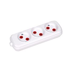 Колодка Horoz Electric 200-300-303 3 гнізда без заземлення - фото