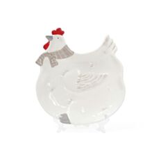 Тарелка BonaDi Курочка 834-719 27,5 см белая - фото