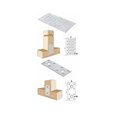 Пластина перфорована плоска Metalistas 41530 50*160*2 мм - фото