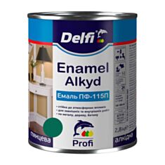 Емаль алкідна Delfi ПФ-115 зелена 2,8 кг - фото