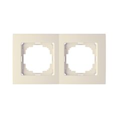 Рамка двухместная Nilson Touran 24120092 универсальная бежевая - фото