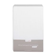 Простынь махровая с резинкой Home Line 155182 160*200 см белая - фото