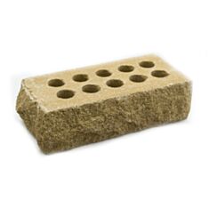 Кирпич облицовочный тычковый Литос Скала 220*100*65 желтый - фото