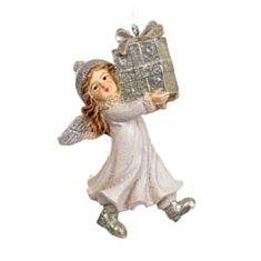 Іграшка на ялинку Handmade story Дівчинка з подарунком - фото