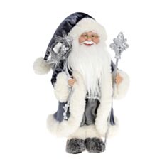 Новорічна іграшка Санта BonaDi 822-321 40 см графіт - фото