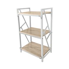 Стелаж Метал-Дизайн Ромбо 3 полиці вествуд/білий - фото