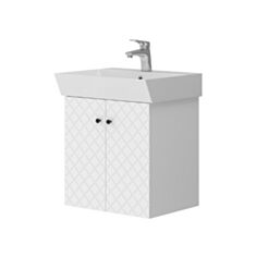 Тумба Ювента Tessera Tsr-50 с умывальником Orion 50 см белая - фото