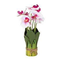 Декоративний букет орхідей Elisey 8931-017 33 см біло-рожевий - фото