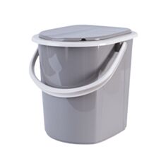 Ведро-туалет Алеана 22 л какао/белая роза - фото