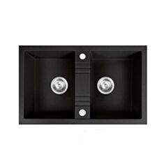Кухонная мойка Ferro Mezzo II DRGM2/48/78BA графит - фото
