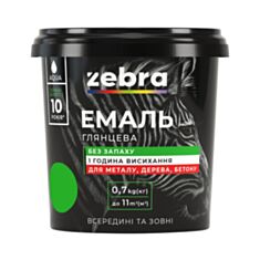 Емаль акрилова Зебра 34 світло-зелена 0,7 кг - фото