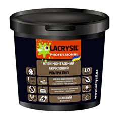 Клей акриловый Lacrysil Ультра лип для напольных покрытий бежевый 3 кг - фото