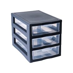 Органайзер универсальный Алеана 127014  на 3 ящика гранит/прозрачный - фото