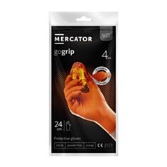 Рукавиці нітрилові Mercator GoGrip XL памаранчеві 4 шт - фото