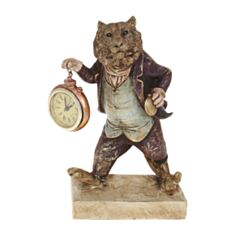 Статуэтка декоративная BonaDi Тигр с часами 419-278 22,5 см - фото