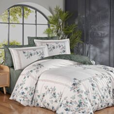 Комплект постільної білизни La Romano Premium Satin Lina Green 200*220 см - фото