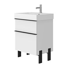 Тумба Ювента Manhattan Mh-60 с умывальником Stance 60 см белая - фото