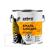 Емаль алкідна Зебра ПФ-116 біла глянцева 0,25 кг - фото