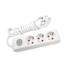 Подовжувач Viko Multi-let 90118303 3 гнізда 3 м з заземленням та вимикачем - фото