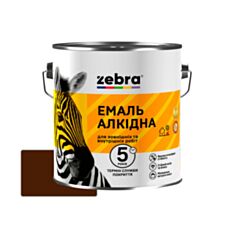 Емаль алкідна Зебра ПФ-116 темно-коричнева 0,25 кг - фото