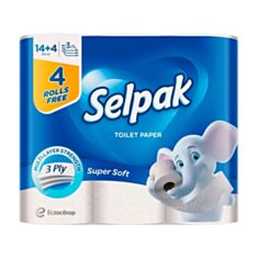 Папір туалетний Selpak 4466 14+4 шт - фото