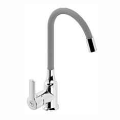 Смеситель для кухни KFA Armatura Galix 6543-915-63 с гибким носиком серый - фото
