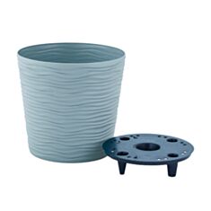 Горшок Алеана Фьюжн низкий 16*14,5 см сизо-голубой - фото