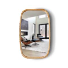 Дзеркало Luxury Wood Freedom SLIM ясен натуральний 60*90 см - фото