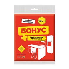 Серветка віскозна Бонус 10 шт - фото