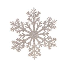 Игрушка на елку Снежинка BonaDi 788-551 30 см шампань - фото