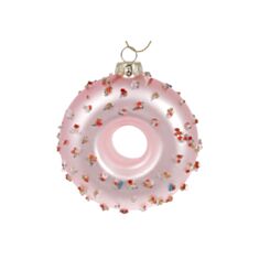 Іграшка на ялинку BonaDi Пончик з декором із бісеру 118-343 10 см - фото