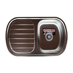 Кухонна мийка Platinum 7749 77*49*18 см 0,8 мм декор - фото