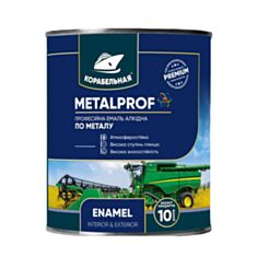 Емаль алкідна Корабельна METALPROF ENAMEL ПФ-133 темно-сіра 0,75 л - фото