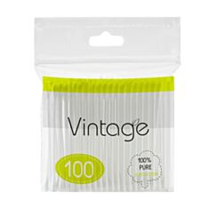 Ватні палички Vintage 100% Pure Soft Cotton 100 шт - фото