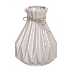 Ваза Eterna MC 2801-16,5 12*12*16,5 см бежева - фото