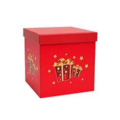 Коробка подарункова Дім Упаковки Новорічна 4110116406 18,5*18,5*18,5 см - фото