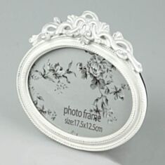 Фоторамка овальна біла 011CT - фото