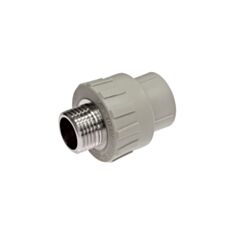 Муфта Kraft Pipe ППР зовнішня різьба 25*3/4" сіра - фото