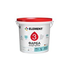 Інтер'єрна фарба латексна Element 3 база А матова біла 1 л - фото