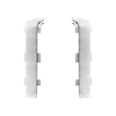 З’єднання для плінтуса Arbiton Indo70 01 білий глянець 2 шт - фото