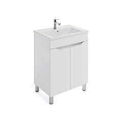 Тумба Respect-M New Line ТН1-60 белая с умывальником Thin 60 - фото