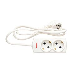 Подовжувач Magnetik MAG 2000-22 2 гнізда 2 м з заземленням білий - фото