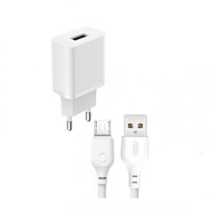 Зарядное устройство сетевое XO Micro USB L99 2,4A - фото
